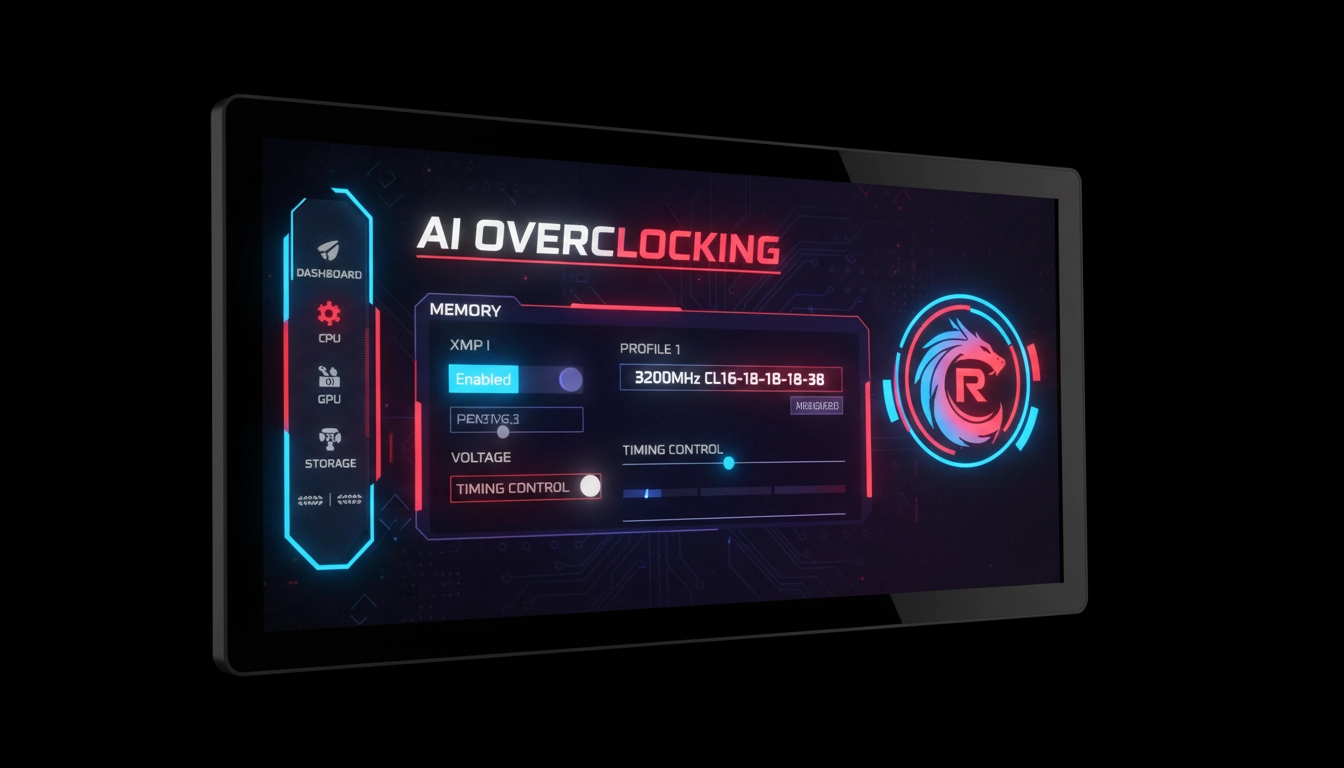 Écran UEFI montrant les paramètres BIOS gaming pour l'activation du profil XMP sur une carte mère ROG