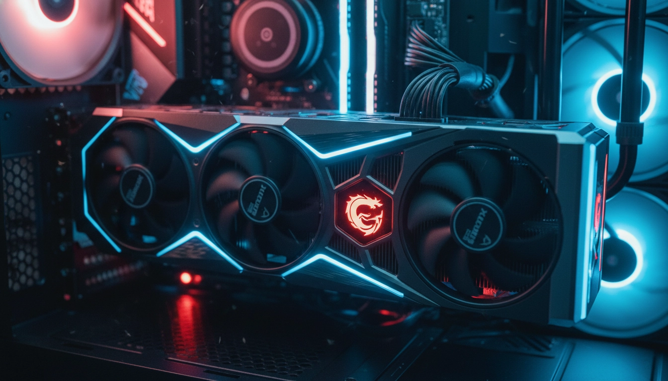 Gros plan sur une carte mère avec les paramètres bios gaming overclocker gpu activés pour maximiser les performances.