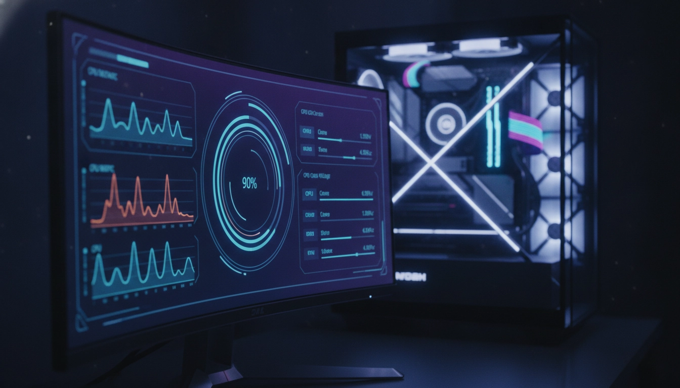 Écran affichant les paramètres bios gaming température cpu pour optimiser le refroidissement.