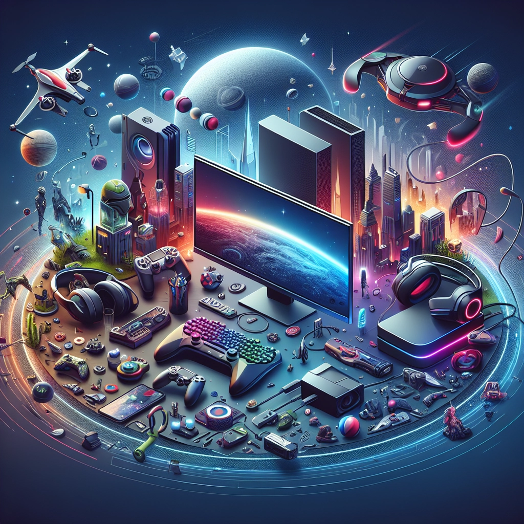 Setup gaming moderne avec périphériques innovants pour améliorer précision et immersion
