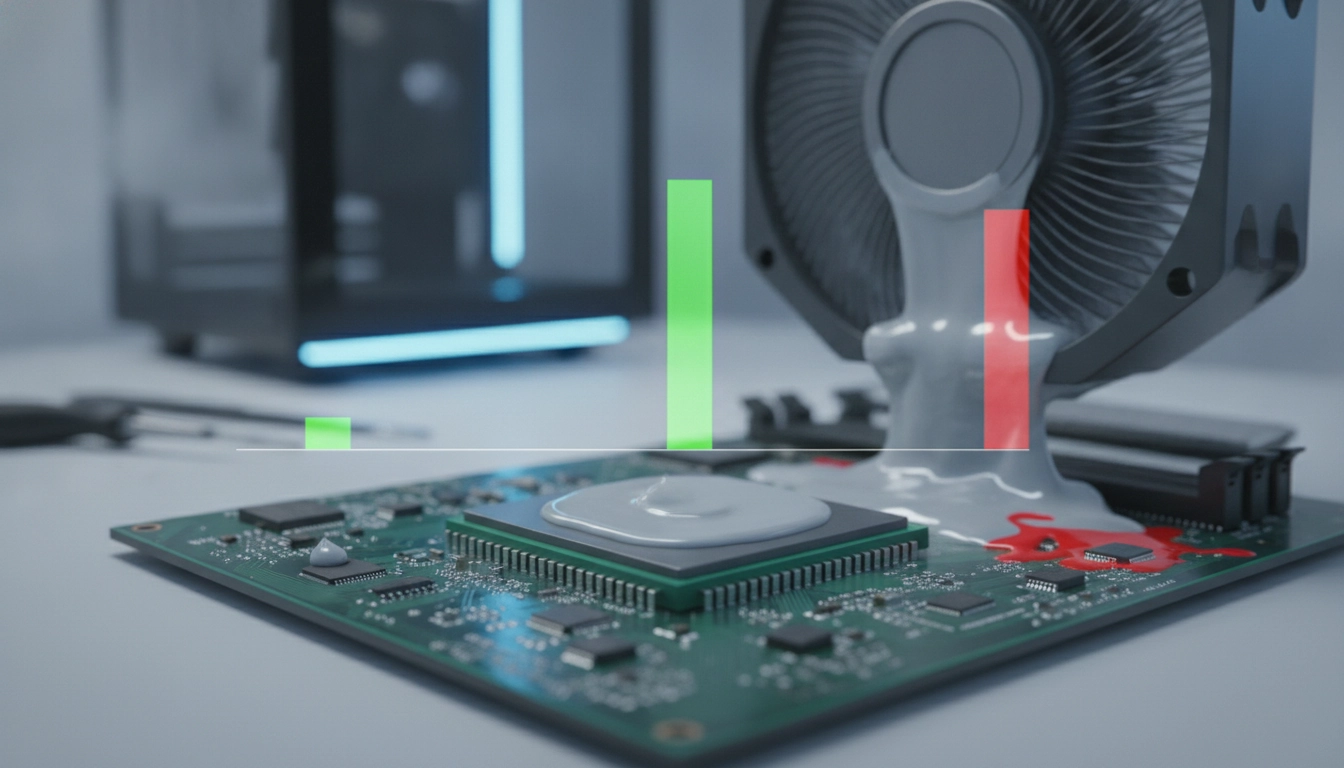 Application de la quantité pâte thermique cpu idéale sur un processeur d'ordinateur