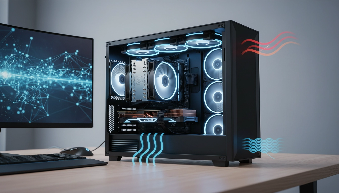 Dissipateur thermique à tour double avec ventilateurs PWM pour le refroidissement air PC gaming
