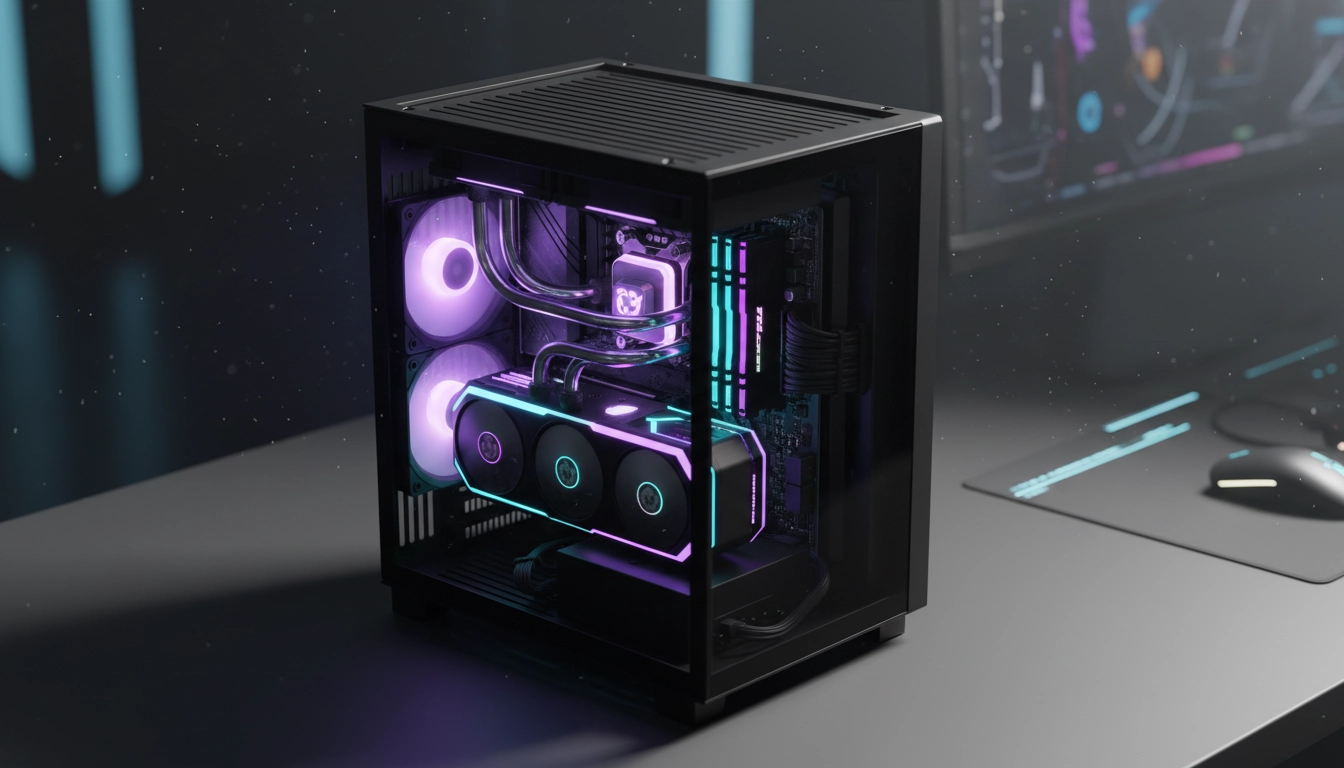 Intégration d'un refroidissement liquide AIO dans un boîtier gaming compact Mini-ITX avec gestion élégante des tubes
