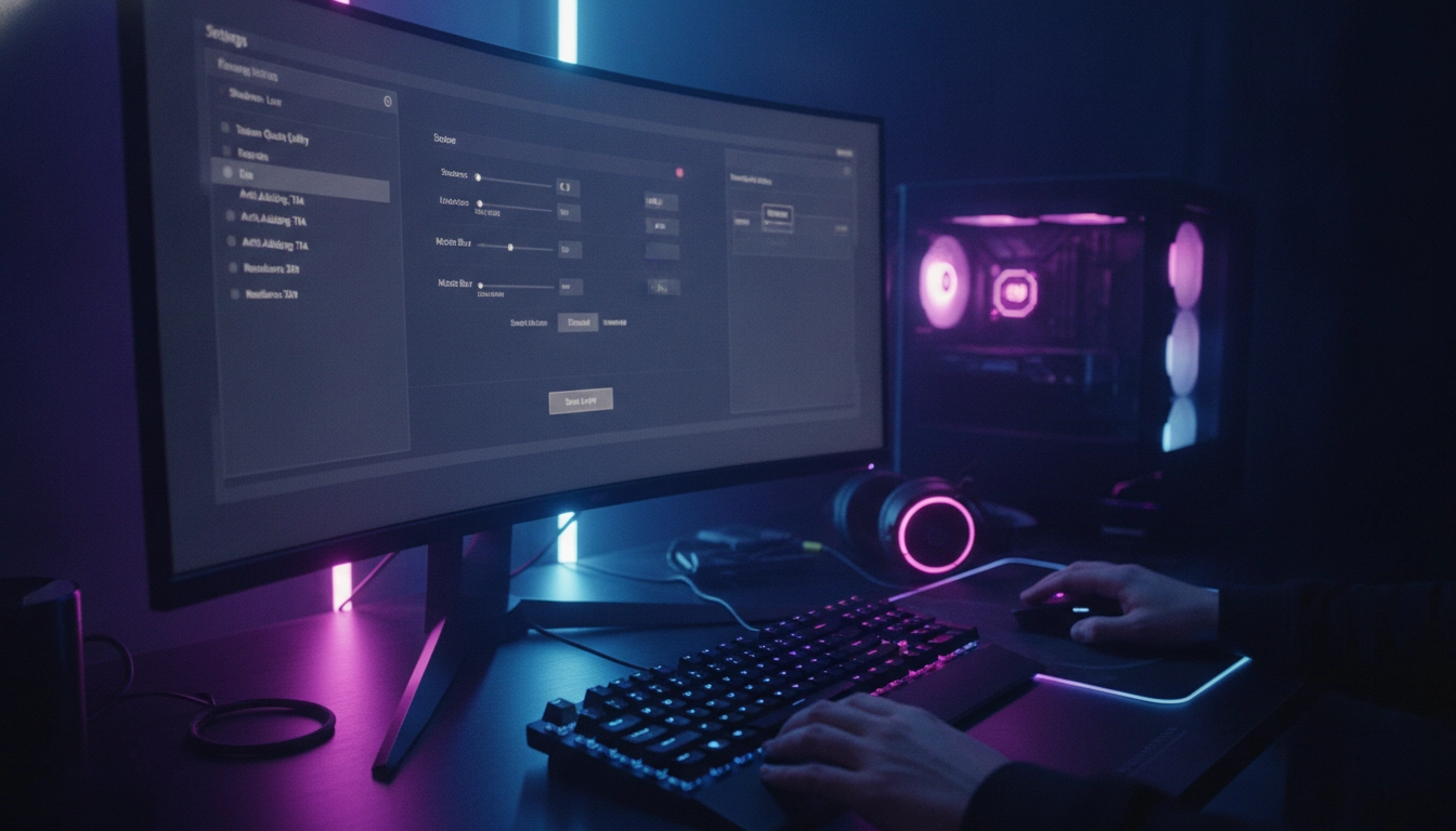 Optimisation des réglages graphiques jeux compétitifs fps sur un écran de gamer