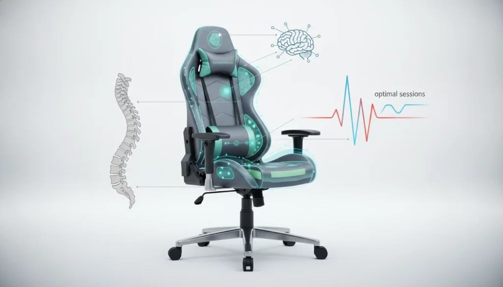 Joueur professionnel ajustant son fauteuil selon les principes de la science ergonomie siège gaming pour une posture parfaite.