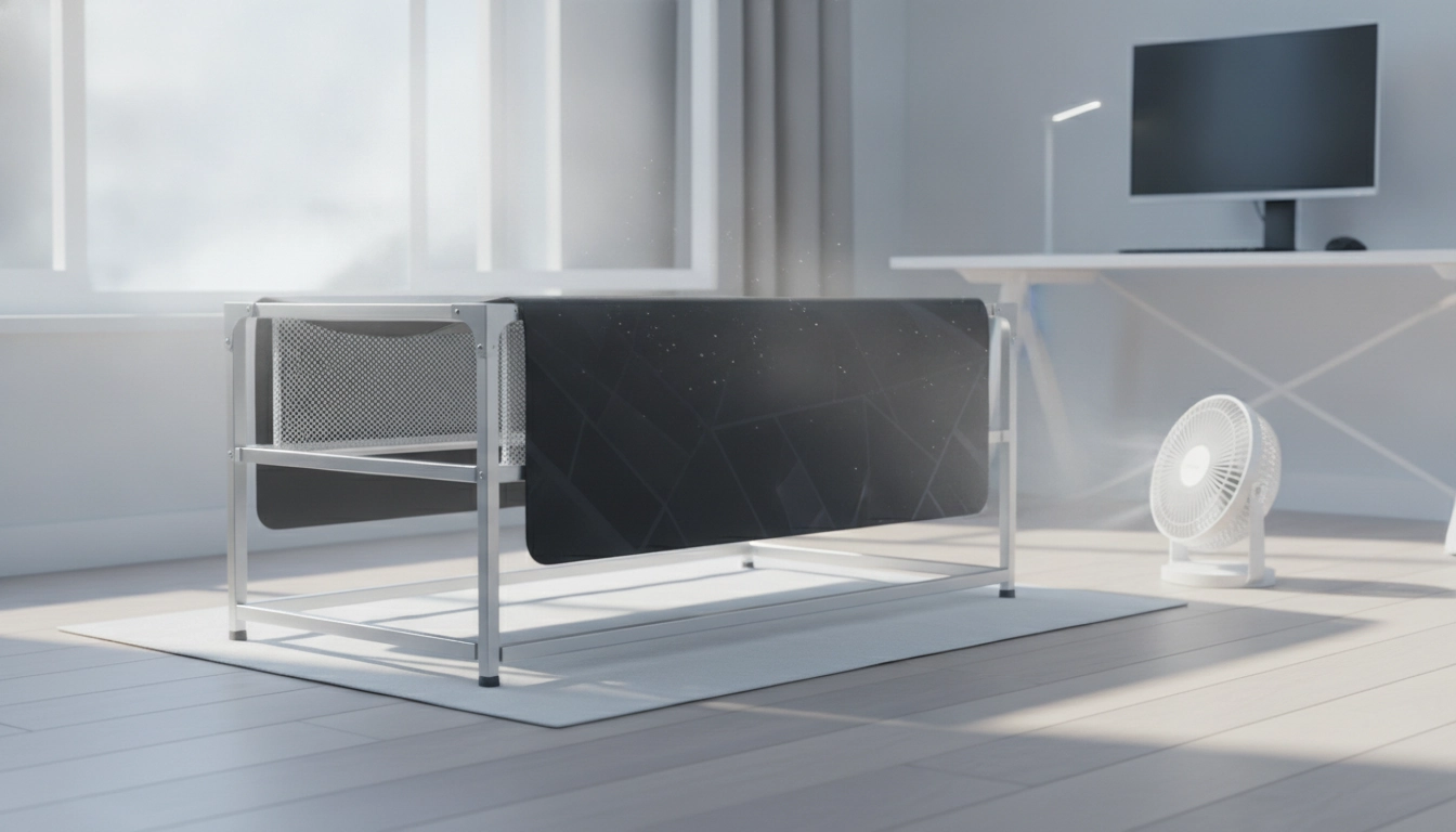 Séchage à plat d'un tapis de souris gaming sur une serviette