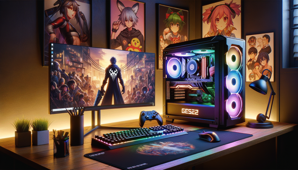 Découvrez la meilleure carte graphique pour votre setup gaming avec une image hautement détaillée d'un PC de jeu performant.