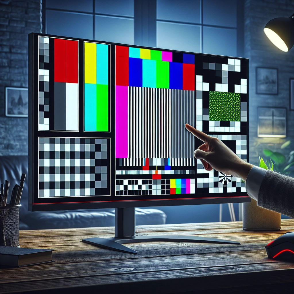 Test d’écran pour repérer pixels morts et défauts sur un moniteur gaming d’occasion