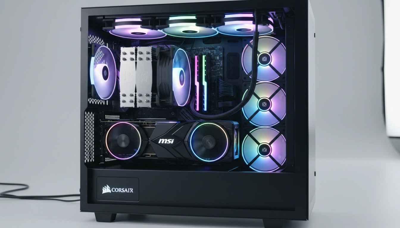 Configuration PC gaming avec système de refroidissement optimisé pour maintenir des températures idéales sous charge